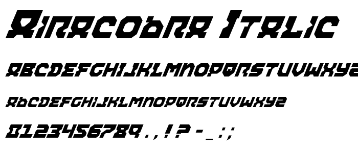 Airacobra Italic font